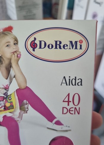7 Yaş Beden DoReMi Aida 40 DEN Pembe Çocuk Külotlu Çorap