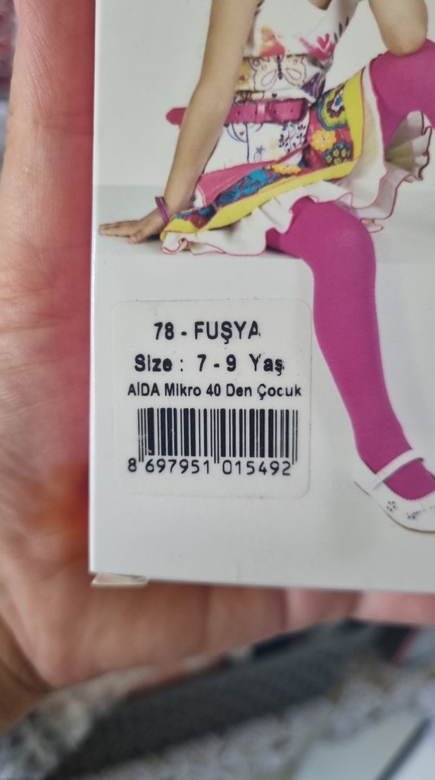 DoReMi Aida 40 DEN Pembe Çocuk Külotlu Çorap - Görsel 2