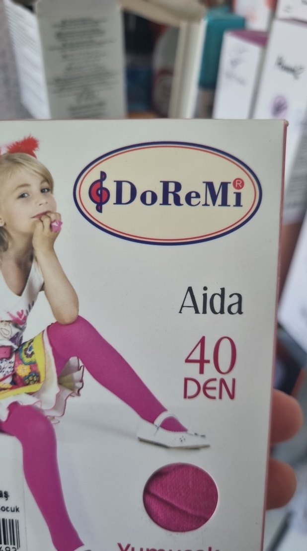 DoReMi Aida 40 DEN Pembe Çocuk Külotlu Çorap - Görsel 3
