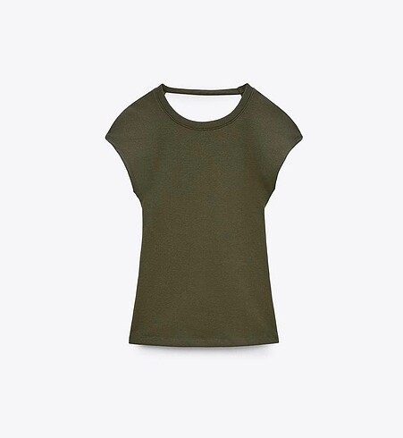 Zara Zara sırt dekolteli tshirt