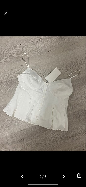 Zara pilili poplin top