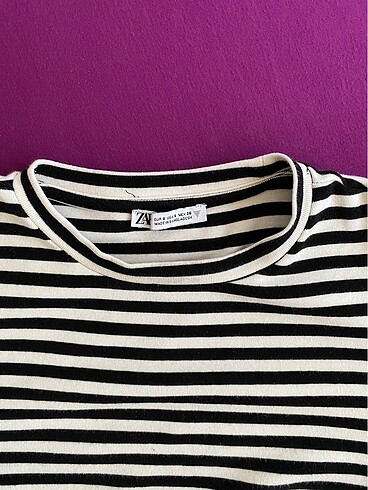 Zara Zara cizgili crop