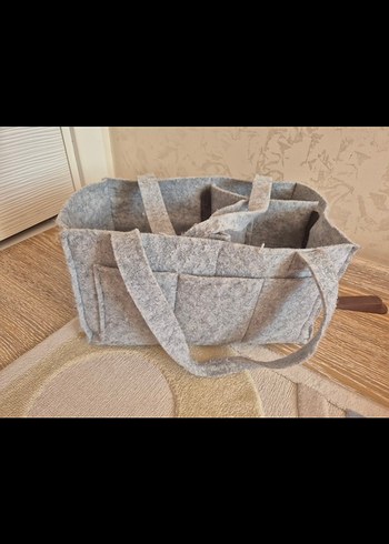 Gri Keçe Bebek Çantası - Görsel 2