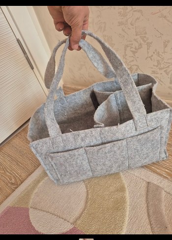 Gri Keçe Bebek Çantası - Görsel 4