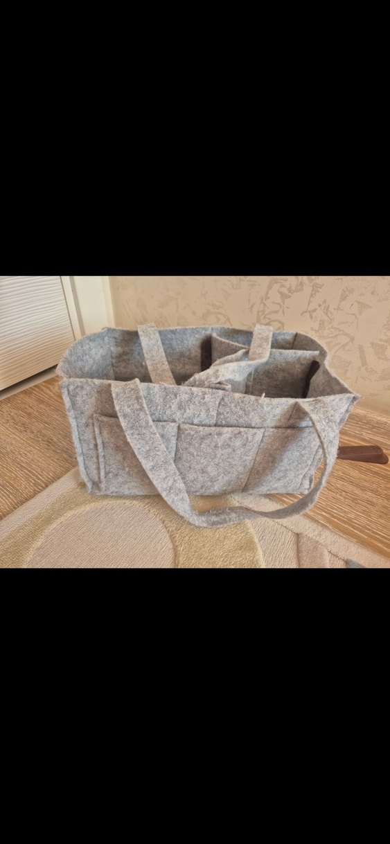 Gri Keçe Bebek Çantası - Görsel 2