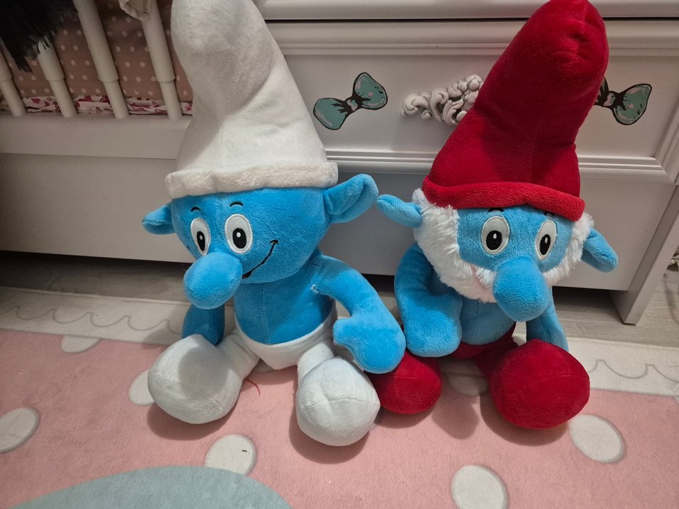 şirinler  büyük  boy peluş oyuncak figür - Görsel 3