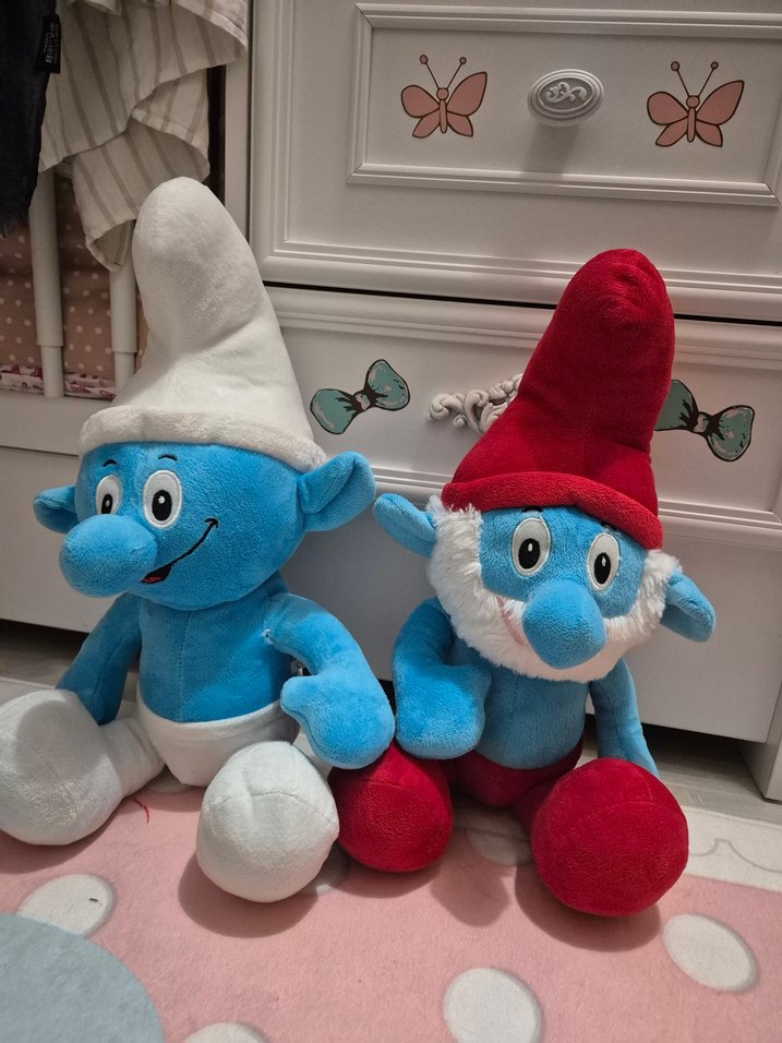 şirinler  büyük  boy peluş oyuncak figür - Görsel 2