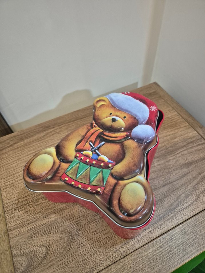 Kahverengi Ayıcıklı Oyuncak Kutusu metal kutu - Görsel 4