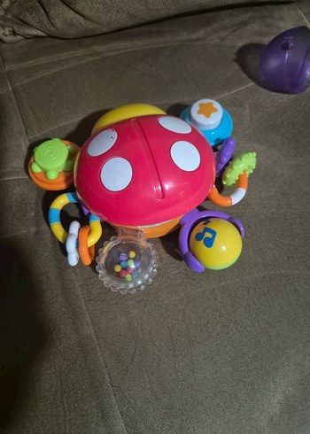 Renkli Uğur Böceği Diş Kaşıyıcı ve Çıngırak - Görsel 5