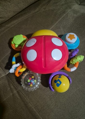 Renkli Uğur Böceği Diş Kaşıyıcı ve Çıngırak - Görsel 2