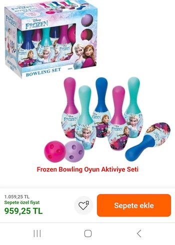 Frozen bowling Set
