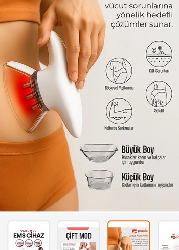 iki başlıklı zayıflatma selülit giderme ve EMS ayarlı cihaz - Görsel 4