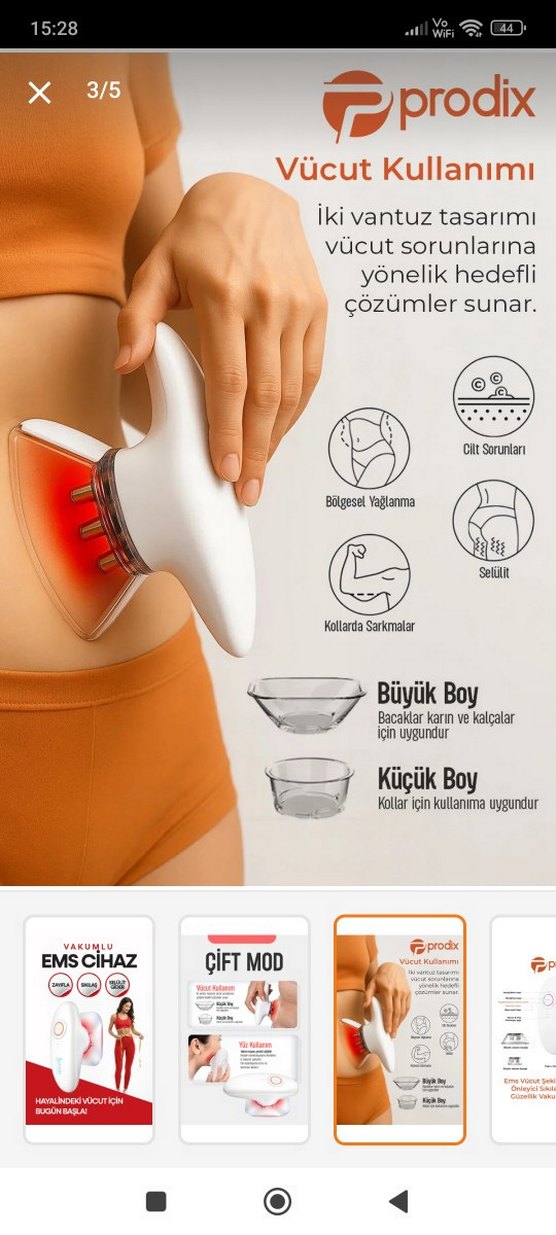 iki başlıklı zayıflatma selülit giderme ve EMS ayarlı cihaz - Görsel 4