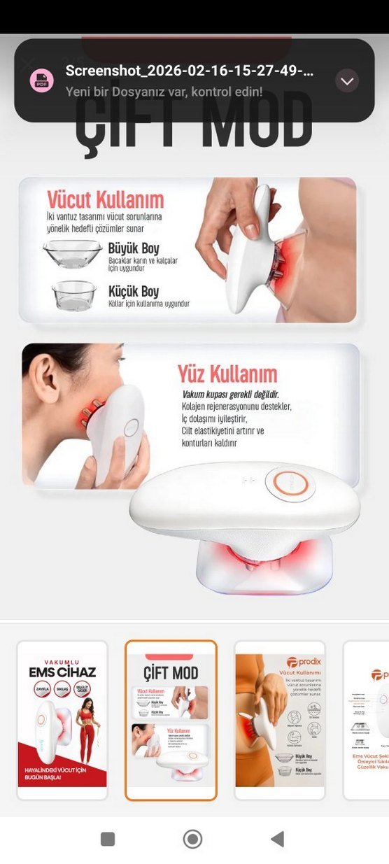 iki başlıklı zayıflatma selülit giderme ve EMS ayarlı cihaz - Görsel 2