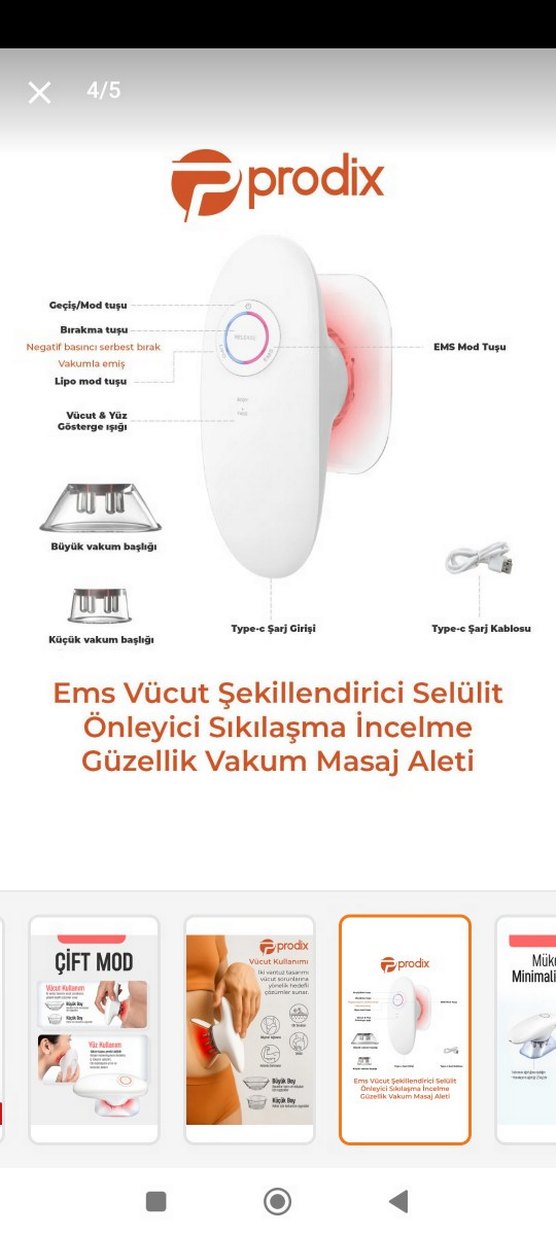 iki başlıklı zayıflatma selülit giderme ve EMS ayarlı cihaz - Görsel 5