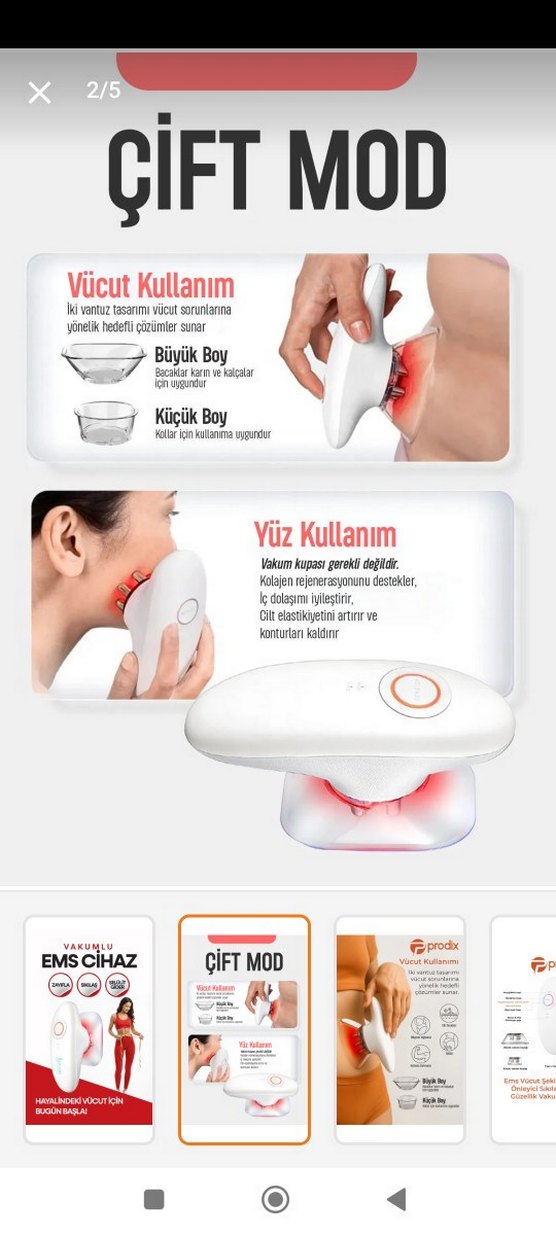 iki başlıklı zayıflatma selülit giderme ve EMS ayarlı cihaz - Görsel 3