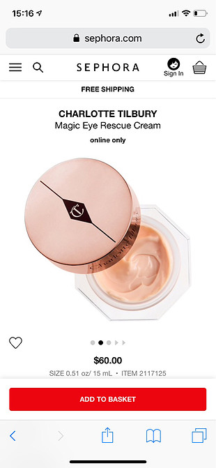 Shiseido Charlotte Tilbury Magic Eye Rescue Gözaltı Kremi