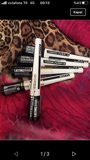 Maybelline lasting drama mat siyah eyeliner
