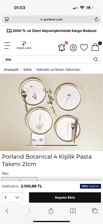 Porland Porland set sıfırdan farksız