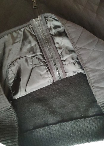 Siyah Fermuarlı Dik Yaka Erkek Mont - Görsel 5