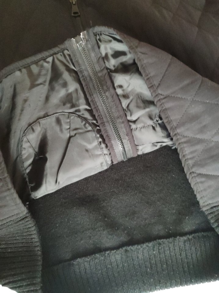 Siyah Fermuarlı Dik Yaka Erkek Mont - Görsel 5