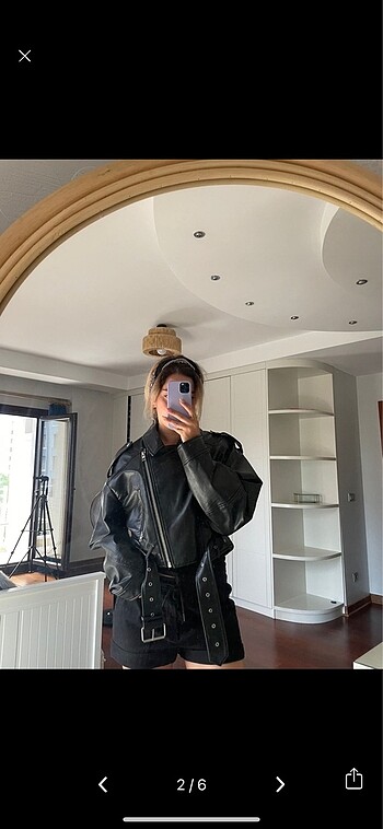 Zara Zara Biker Deri Ceket