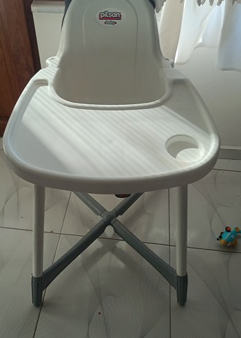 Pilsan Beyaz Gri Bebek Mama Sandalyesi