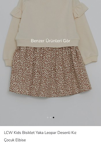 LC Waikiki LCW Kids Leopar Desenli Kız Elbise