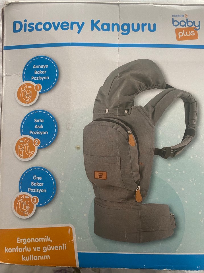 Gri Bebek Taşıyıcı Kanguru babyplus - Görsel 3