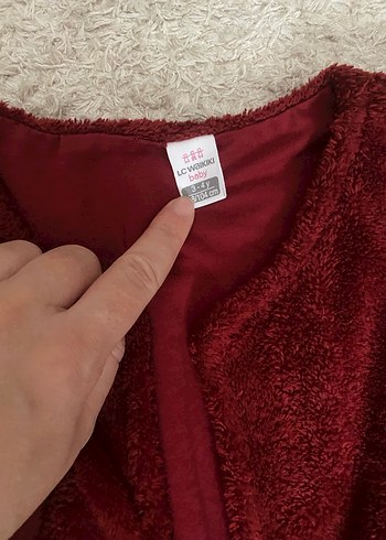 Bordo Kız Çocuk Peluş Yelekli takım - Görsel 2