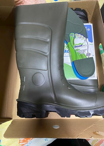 Haki yeşil Erkek Diz Boyu Lastik Çizme - Görsel 6