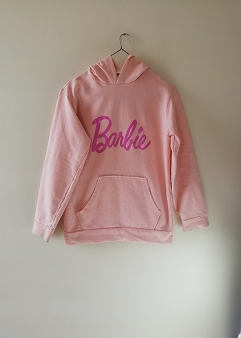 Pembe Kapüşonlu Kız Sweatshirt