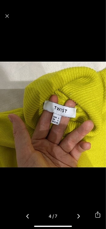 l Beden sarı Renk Twist kazak