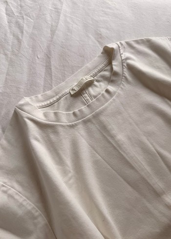 Kadın Beyaz pamuk Kısa Kollu Tişört - Görsel 2