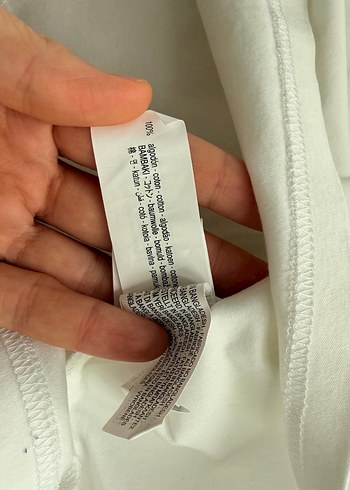 Kadın Beyaz pamuk Kısa Kollu Tişört - Görsel 4