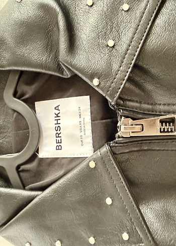 Kadın Siyah Deri Biker Ceket - Görsel 3