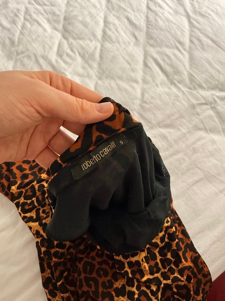 Leopar Desenli Rahat Midi Kadın Sabahlık - Görsel 4