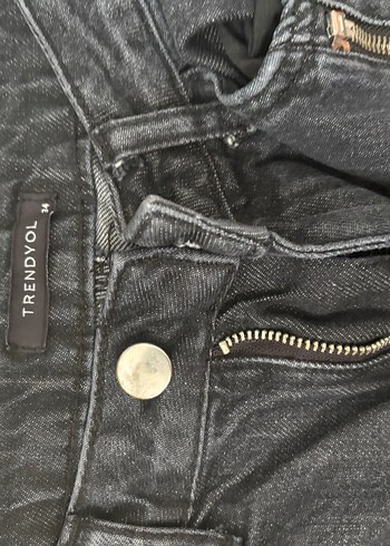 Bol Kesim Fermuarlı Kadın Jean - Görsel 3