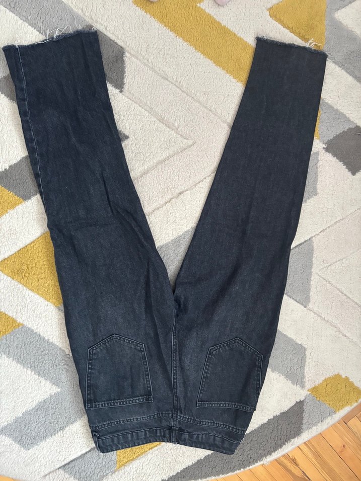 Bol Kesim Fermuarlı Kadın Jean - Görsel 4