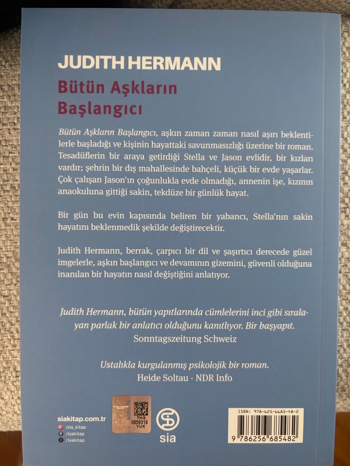 Bütün Aşkların Başlangıcı - Judith Hermann - Görsel 2