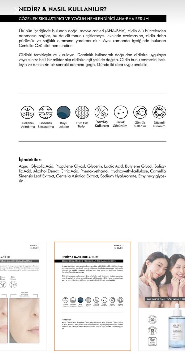 Koreaco Gözenek Sıkılaştırıcı ve Nemlendirici Serum 50ml - Görsel 5