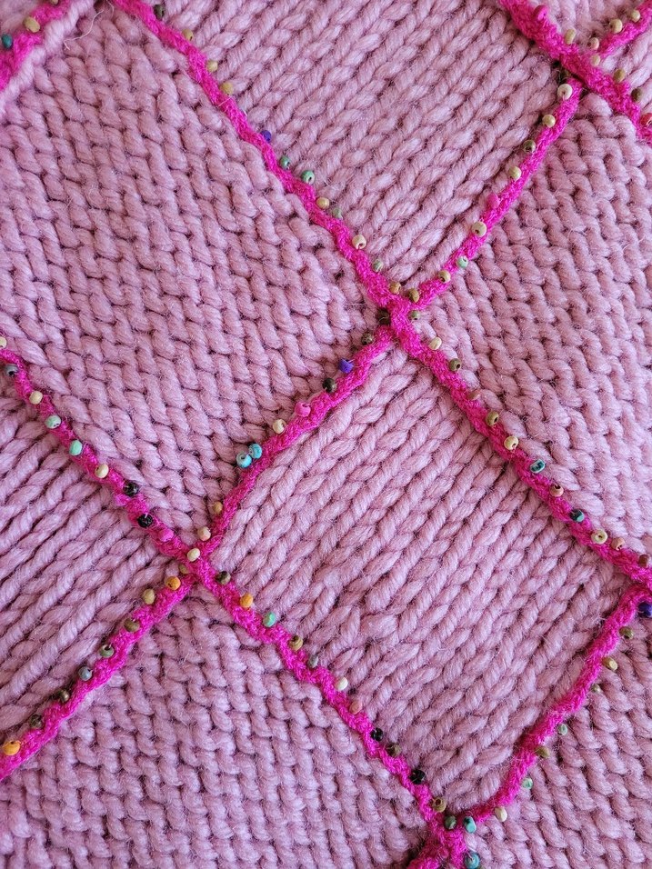 Pembe Ekoseli Bohem Kız Çocuk Panço - Görsel 5