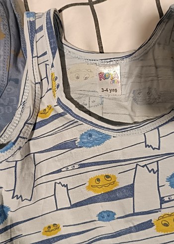 24-36 Ay Beden Gri Batik Desenli Çocuk Atlet