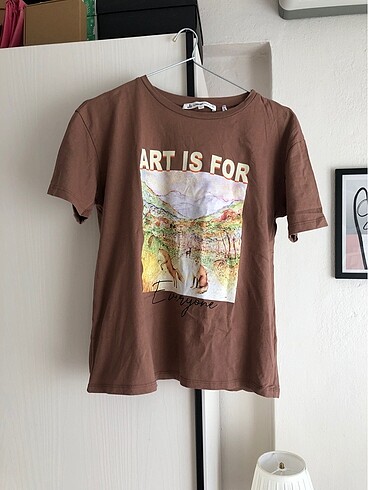 Koton Kahverengi Baskılı T-shirt