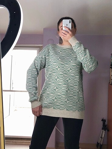 Trendyol & Milla Trendyolmilla Desenli Vintage Kazak