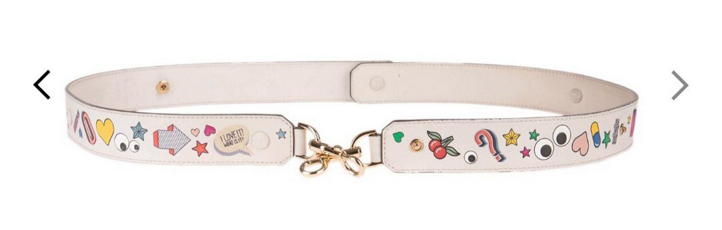 Anya Hindmarch Beyaz Deri Kadın Kemer Velcro Kapamalı - Görsel 2