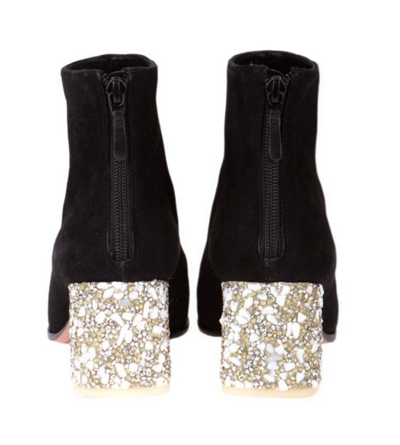 Sophia Webster Parlak Topuklu Siyah Süet Kadın Bot - Görsel 2