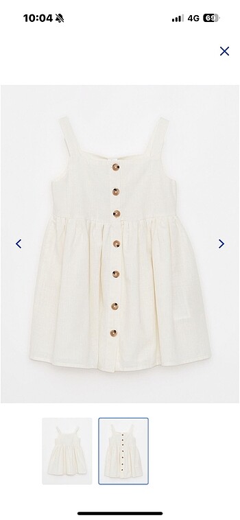 LCW kare yaka askılı basic kız elbise - Görsel 3