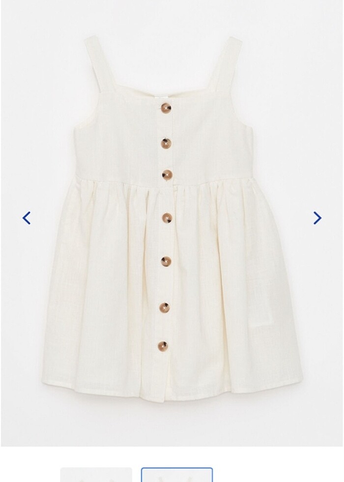 LCW kare yaka askılı basic kız elbise - Görsel 3