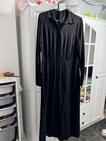 H&M pamuk elbise siyah - Görsel 2